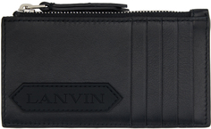 Черная визитница на молнии Lanvin