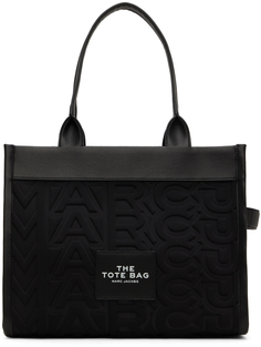 Черная большая сумка-тоут с монограммой Marc Jacobs
