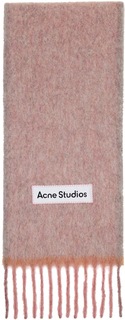 Розовый узкий шарф Acne Studios, цвет Dusty pink