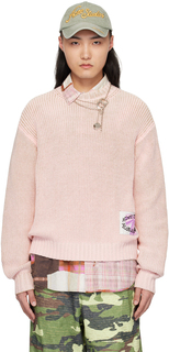 Розовый свитер с нашивками Acne Studios, цвет Pale pink/Vintage