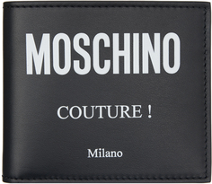 Черный кошелек с логотипом Moschino