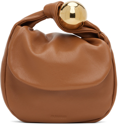 Светло-коричневая маленькая сферическая сумка Jil Sander
