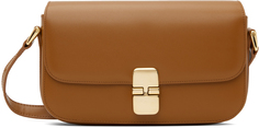 Светло-коричневая сумка Grace Baguette A.P.C., цвет Dan honey