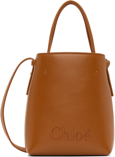 Светло-коричневая сумка-тоут Micro Sense Chloe