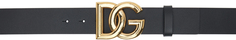 Черный ремень с логотипом Crossover Dolce&amp;Gabbana