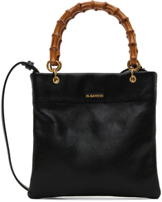 Черная маленькая сумка-шоппер Jil Sander