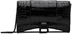 Черная сумка для песочных часов под крокодила Balenciaga, цвет Black
