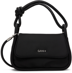 Черная сумка с узлом Ganni, цвет Black