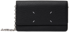 Черная сумка-кошелек с цепочкой и четырьмя стежками Maison Margiela