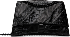Черная сумка-цепочка среднего размера Crush Balenciaga, цвет Black