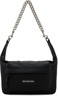 Черная сумка-цепочка Raver среднего размера Balenciaga