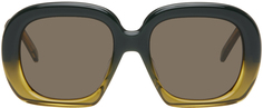 Зеленые солнцезащитные очки с пышной оправой Loewe