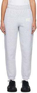 Серые спортивные штаны-буффы Alexanderwang.T, цвет Light grey