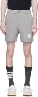 Серые шорты с нашивками Thom Browne