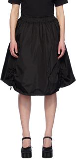 Черная юбка-миди со сборками Simone Rocha