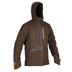Охотничья куртка дождевик RENFORT 900 коричневый SOLOGNAC, кофе коричневый/кофе коричневый