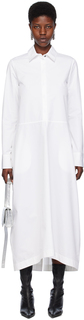 Белое тяжелое платье-миди Jil Sander