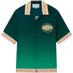 Рубашка Casablanca Cuban Collar Short-Sleeve, зеленый