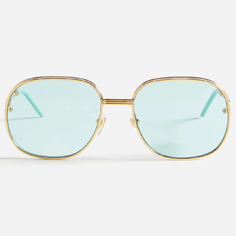 Солнцезащитные очки Casablanca Square Metal Sunglasses With Solid Lens, бирюзовый