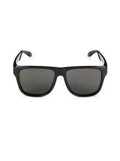 Квадратные солнцезащитные очки 56MM Alexander Mcqueen, черный
