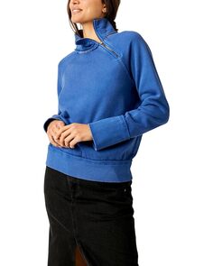 Свитер Free People Just A Game 1/2 Zip, цвет Lapis Lazuli