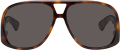 Солнцезащитные очки черепахового цвета SL 652 Solace Saint Laurent, цвет Havana