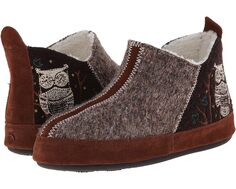 Шлепанцы Acorn Forest Bootie, цвет Chocolate Owl