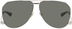 Серебряные солнцезащитные очки SL 690 Dust Saint Laurent, цвет Silver