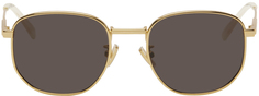 Золотые круглые квадратные солнцезащитные очки Bottega Veneta