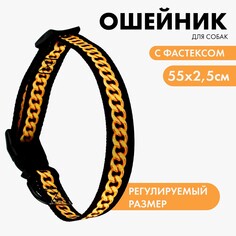 Ошейник boss, застежка - фастекс, 2.5 см, 40-55 см Пушистое счастье