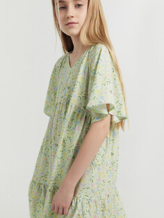 Платье для девочек светло-зеленое с цветами Mark Formelle
