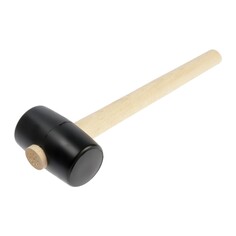 Киянка лом, деревянная рукоятка, черная резина, 55 мм, 300 г Lom