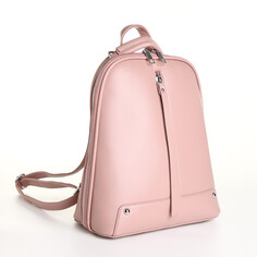 Рюкзак городской из искусственной кожи на молнии, цвет розовый NO Brand