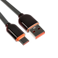 Кабель type-c - usb, 6 a, оплетка pvc, 1 метр, серый NO Brand