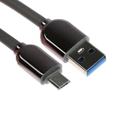 Кабель microusb - usb, 2.4 а, оплетка tpe, морозоустойчивый, 1 метр, серый NO Brand