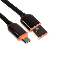 Кабель microusb - usb, 2.4 a, оплетка pvc, 1 метр, черный NO Brand