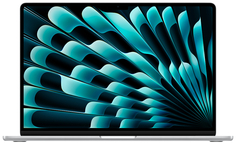 Ноутбук Apple MacBook Air 15" (M3, 8C CPU/10C GPU, 2024), 8 ГБ, 512 ГБ SSD, серебристый