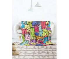 Пледы Плед JoyArty Мягкий плюшевый плед покрывало Кошачья площадь велсофт 150х200 см