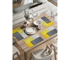 Товары для праздника JoyArty Набор прямоугольных тканевых салфеток Лоскутный гранж 30x46 см 4 шт.