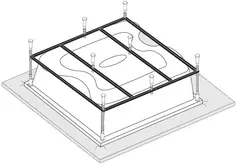 Каркас для ванны 194x170 Vagnerplast Helios VPK194170