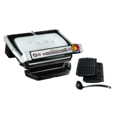 Умный электрогриль Optigrill+ GC712D34 с насадкой для вафель Tefal