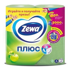 Туалетная бумага Zewa, Яблоко, 2 слоя, 4 шт, 23 м, с втулкой, зеленая