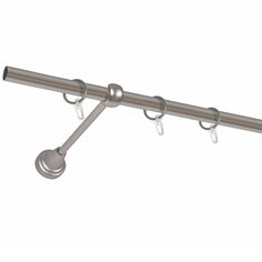 Карниз металл, диаметр 16 мм, СМ-2901/240/1Р, хром, однорядный, 2.4 м