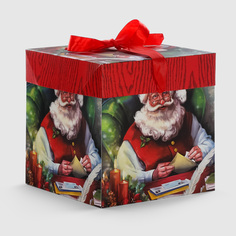 Коробка Due Esse Christmas дед мороз 16,5х16,5х16,5 см в ассортименте