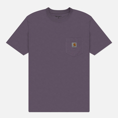 Мужская футболка Carhartt WIP Pocket Logo, цвет фиолетовый, размер S