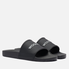 Мужские сланцы Woolrich Logo Slide, цвет чёрный