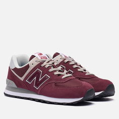 Мужские кроссовки New Balance ML574EVM, цвет бордовый, размер 41.5 EU