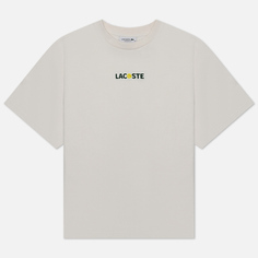 Женская футболка Lacoste Oversized Ball Print, цвет белый, размер L