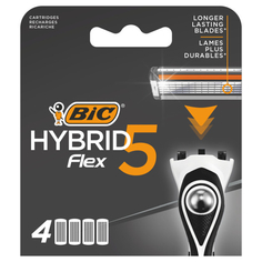 Сменные элементы к станкам для бритья кассеты BIC Flex 5 Hybrid 4шт