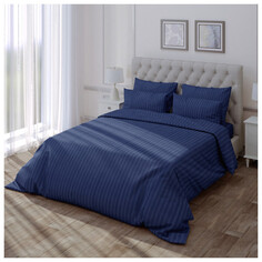 Комплекты Евро постельное белье евро VEROSSA Stripe сатин-страйп 4 нав.50x70см и 70x70см синее, арт.737994